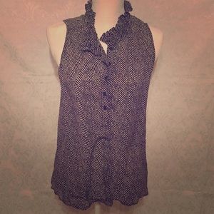 Ladies J Crew silk blouse size M